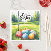 Oster-Golfbälle und Eier-Dose Golfplatz Serviette (Beispiel)