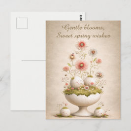 Oster-Grußkarte Floral Sanfte Frühlings-Eleganz Postkarte