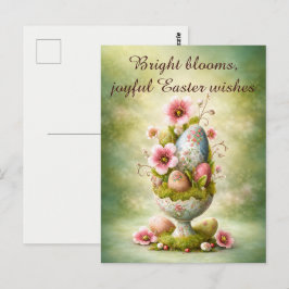 Oster-Grußkarte Florale Eier Frühlingsgarten Postkarte