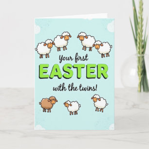 Oster-Grußkarte für Zwillinge Karte