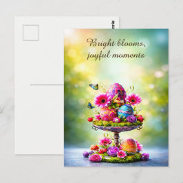Oster-Grußkarte Helle Blumen Frühling Postkarte