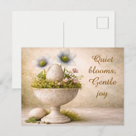 Oster-Grußkarte Minimale Floral Frühling Postkarte