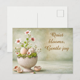 Oster-Grußkarte Minimale Floral Frühling Postkarte