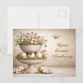 Oster-Grußkarte Minimale Florale Frühlingsgestaltu Postkarte