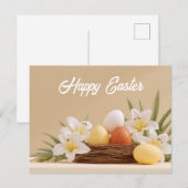 Oster-Grußkarte mit Ostereiern Postkarte (Vorne/Hinten)