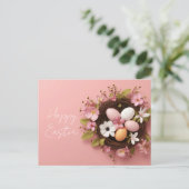Oster-Grußkarte mit Ostereiern Postkarte (Stehend Vorderseite)