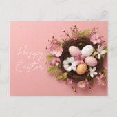 Oster-Grußkarte mit Ostereiern Postkarte (Vorderseite)