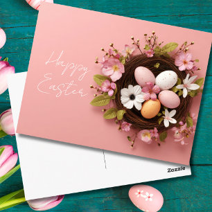 Oster-Grußkarte mit Ostereiern Postkarte