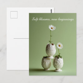 Oster-Grußkarte sanfter Frühling Minimal Postkarte