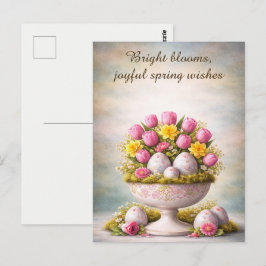 Oster-Grußkarte Tulpen Floral Frühling Postkarte