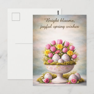 Oster-Grußkarte Tulpen Floral Frühling Postkarte