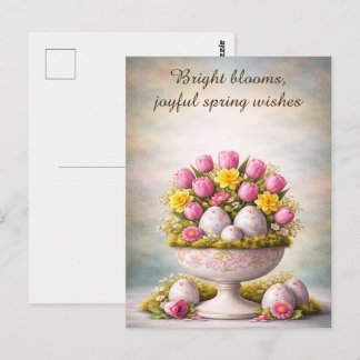 Oster-Grußkarte Tulpen Floral Frühling Postkarte