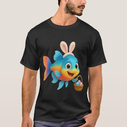 Oster-Guppy-Fisch T-Shirt (Vorderseite)