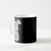 Oster-Hase mit Chinesischem Blumenmuster und süßem Kaffeetasse (Vorderseite Links)