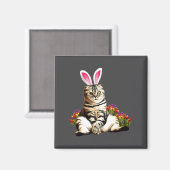 Oster-Hase mit Tulpe Magnet (Vorderseite/Rückseite)