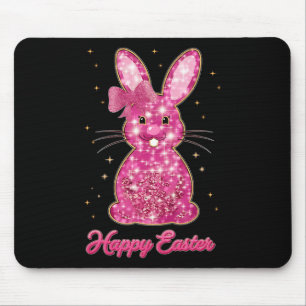 Oster-Hasenschmuck mit süßer blauer Schleife im Ch Mousepad