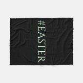 Oster-Hashtag Moderne Osterdesign-Grün-T-Shirt  Fleecedecke (Vorderseite (Horizontal))