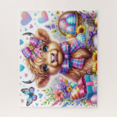 Oster-Hochlandkuh-Puzzle Puzzle (Vertikal)