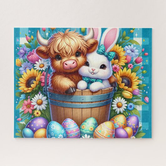 Oster-Hochlandkuh-Puzzle Puzzle (Horizontal)