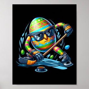 Oster Hockey Spieler Eier Ei Hase Kaninchen Männer Poster