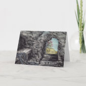 Oster Jesus Auferstehung Aquarellkohle Karte (Vorderseite)