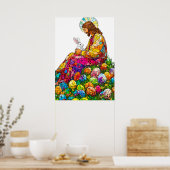 Oster Jesus Rabbit Ei Jagd lebendig Poster (Küche)