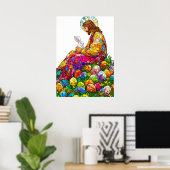 Oster Jesus Rabbit Ei Jagd lebendig Poster (Heimbüro)