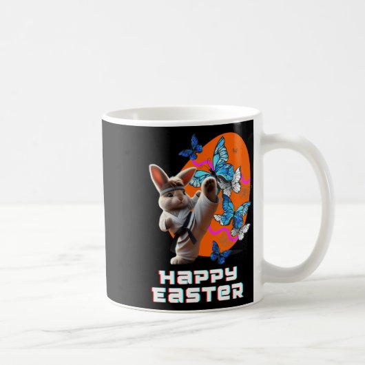 Oster-Karate-Hase Kaffeetasse (Rechts)