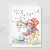 Oster Karte mit Pferd und Hase, lustige Tiere  (Vorderseite)