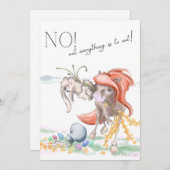 Oster Karte mit Pferd und Hase, lustige Tiere (Vorne/Hinten)