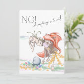 Oster Karte mit Pferd und Hase, lustige Tiere (Stehend Vorderseite)