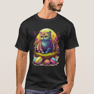 Oster-Kitty-Katze mit Eiern Süßes tierthematisches T-Shirt