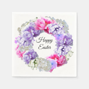 Oster-Kranz Florale Fröhliche Ostern Papier Servie Serviette