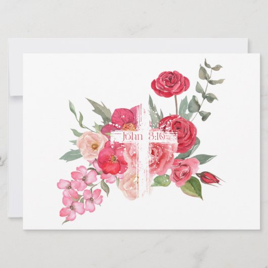 Oster/Kreuz/John3:16/Jesus Feiertagskarte (Vorderseite)