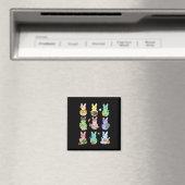 Oster-Lehrer-Hase Frohe Ostern Ei Retro-Lehrer Magnet (In Situ (Geschirrspüler))