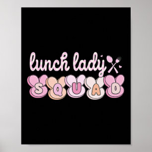 Oster-Lunch-Lady-Squad Retro-Schulcafeteria Gro Poster