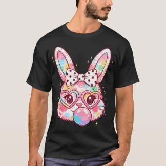 Oster-Mädchen Süßer Hase Gesicht Rosa Oster-Mädche T-Shirt