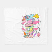 Oster-Mama-Hasen-Ohren Koketter Bogen Osterhase  Fleecedecke (Vorderseite (Horizontal))