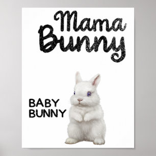 Oster-Mama-Hasen-Shirt Oster-Schwangerschaft Mom v Poster