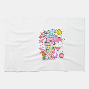 Oster-Mama-Hasenohren Coquette-Schleife Osterhase  Geschirrtuch