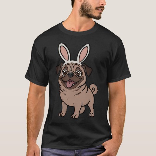 Oster-Mops T-Shirt (Vorderseite)