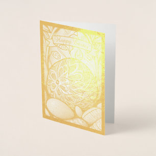 Oster-Motiv b/w Cartoon mit Ostereiern 97330 Folienkarte