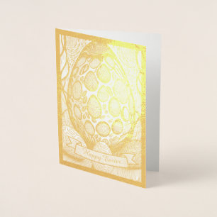 Oster-Motiv s/w Cartoon mit Ostereiern 25024 Folienkarte