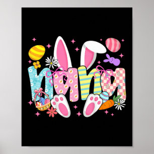 Oster-Nana-Hasenohren Coquette-Schleife Osterhase Poster