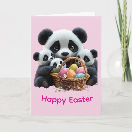 Oster-Panda-Bär Karte (Vorderseite)
