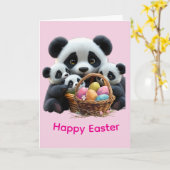 Oster-Panda-Bär Karte (Gelbe Blume)
