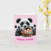 Oster-Panda-Bär Karte (Gelbe Blume)