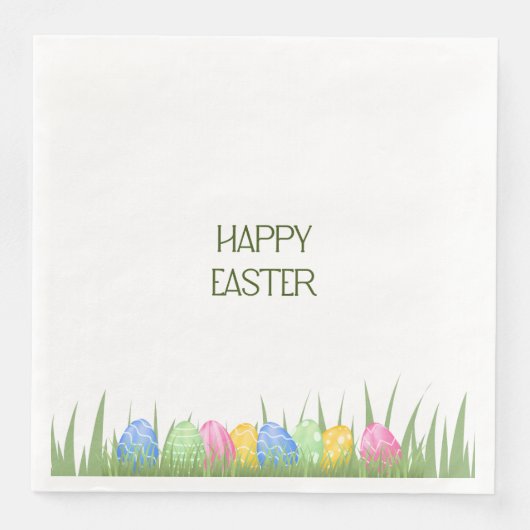 Oster-Papier-Servietten | Pastell-Ei-Design Serviette (Vorderseite)