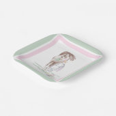 Oster Pappteller mit Pferd und Osterhase (Gewinkelt)