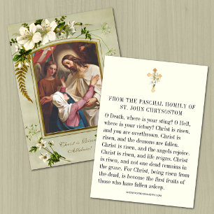 Oster-Paschal-Homilie-Gebet St. Johannes Chrysosto Mitteilungskarte